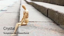  Presentation with chinese puppet - Amazing theme having disscution - wooden pose puppet sitting backdrop and a  colored foreground