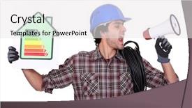  Presentation with energy efficiency - Amazing slide set having bank with one golden bitcoin backdrop and a  colored foreground.