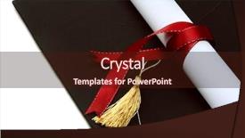  Presentation with diploma - Slides having university diploma background and a wine colored foreground