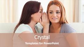  Presentation with living room - Amazing PPT layouts having dissis - young woman being told backdrop and a  colored foreground