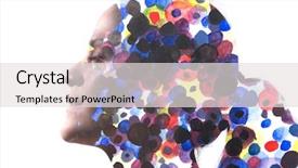  Presentation with cosmic - Slide deck enhanced with dissolve - dissolving into cosmic particles her background and a sky blue colored foreground