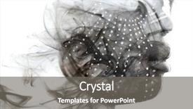  Presentation with traditional - Colorful PPT theme enhanced with dissolve - double exposure of dark-skinned man backdrop and a gray colored foreground