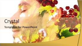  Presentation with evolution living beings - Theme enhanced with dissolve - harmonious growth between living beings background and a yellow colored foreground