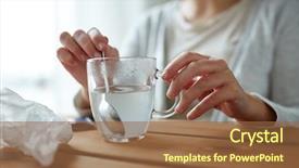  Presentation with healthcare - Amazing PPT layouts having dissolve - healthcare medicine and people concept backdrop and a tawny brown colored foreground