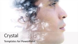  Presentation with artwork - Beautiful presentation featuring dissolve - portrait photography blends backdrop and a light gray colored foreground