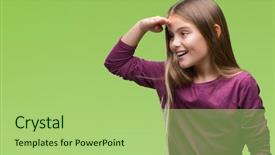  Presentation with beautiful midnight sun over - Presentation theme enhanced with distance - young beautiful girl over isolated background and a mint green colored foreground