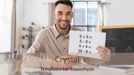  Presentation with math primary education - Slides having distance-education-primary-school background and a coral colored foreground