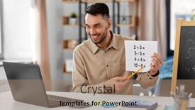  Presentation with math primary education - Slides consisting of distance-education-primary-school background and a coral colored foreground