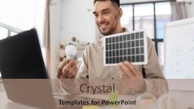  Presentation with green energy - Presentation theme with distance-education-school-and-green background and a coral colored foreground