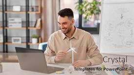  Presentation with green energy - Presentation design featuring distance-education-school-and-green background and a coral colored foreground