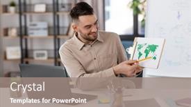  Presentation with world class - Presentation design consisting of distance-education-school-and-remote background and a gray colored foreground