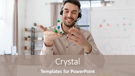  Presentation with home office - Presentation design consisting of distance-education-school-and-remote background and a gray colored foreground