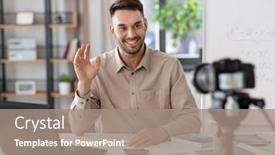  Presentation with math teacher - Presentation enhanced with distance-education-school-and-remote background and a coral colored foreground