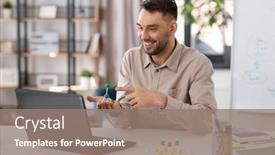  Presentation with home office - Presentation theme with distance-education-school-and-remote background and a gray colored foreground