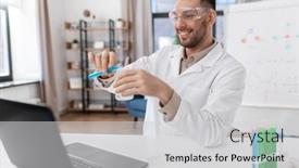  Presentation with home office - PPT theme consisting of distance-education-school-and-science background and a light gray colored foreground