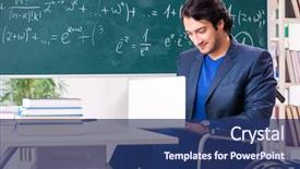  Presentation with special needs wheelchair children - Beautiful slide deck featuring distance formula - young handsome man in wheelchair backdrop and a ocean colored foreground