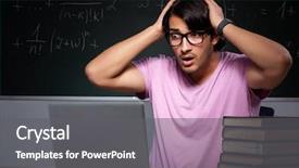  Presentation with sad lonely student sitting - PPT layouts consisting of distance formula - young male student sitting background and a  colored foreground