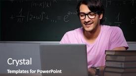  Presentation with classroom - Audience pleasing PPT theme consisting of distance formula - young male student sitting backdrop and a  colored foreground