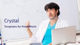  Presentation with young college student diagnosis of sti - Presentation theme consisting of distance formula - young student chemist background and a  colored foreground