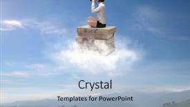  Presentation with distance learning - PPT theme enhanced with distance learning - beautiful woman sitting background and a light blue colored foreground