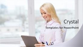  Presentation with distance learning - Slide set with distance learning - education business and technology concept background and a sky blue colored foreground