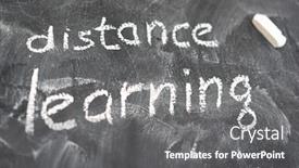  Presentation with distance learning - PPT layouts consisting of distance-learning-during-coronavirus-social background and a gray colored foreground
