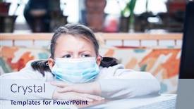  Presentation with distance learning - Theme with distance-learning-online-education-school background and a sky blue colored foreground