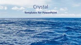  Presentation with seas - PPT theme enhanced with distant-horizon-at-the-seas background and a sky blue colored foreground