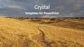  Presentation with sunrise on mountain - Amazing slide set having distant mountain biking figure - soapstone backdrop and a gray colored foreground