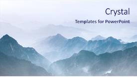  Presentation with mountain rainer - Cool new presentation with distant mountain range in mist backdrop and a sky blue colored foreground