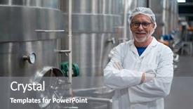  Presentation with mechanical engineering engineer tools - Amazing PPT layouts having distillery - portrait of smiling factory engineer backdrop and a  colored foreground