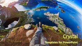  Presentation with norway - Amazing presentation theme having distinct - lofoten is an archipelago backdrop and a tawny brown colored foreground