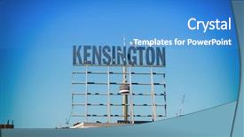  Presentation with market - Beautiful slides featuring distinct - street sign at kensington market backdrop and a teal colored foreground