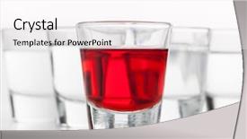  Presentation with alcohol vodka - Amazing theme having compare contrast - glasses of alcohol one red backdrop and a white colored foreground