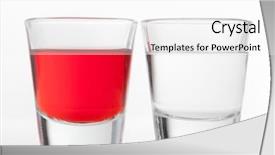  Presentation with alcohol vodka - Slide deck consisting of compare contrast - two glasses of alcohol one background and a white colored foreground