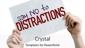  Presentation with distracted driving - Presentation with distracted driving - say no to distractions placard background and a white colored foreground