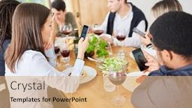  Presentation with look - Slide deck enhanced with distracted-friends-all-look background and a coral colored foreground