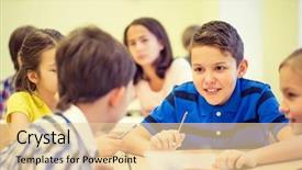  Presentation with elementary school career day and technology - Slides consisting of distraction - education elementary school learning background and a lemonade colored foreground