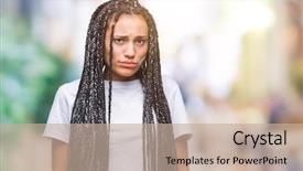  Presentation with african american doctors - Theme enhanced with distress crying angry and afraid background and a  colored foreground