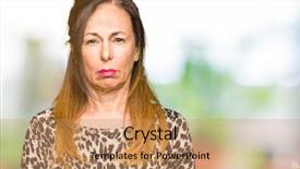  Presentation with animal print - Presentation consisting of distressed - beautiful middle age woman wearing background and a  colored foreground