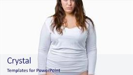  Presentation with woman crying - Beautiful slides featuring distressed - beautiful plus size young overwight backdrop and a sky blue colored foreground