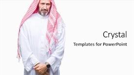  Presentation with arabic music arab man playing - Theme featuring distressed - senior arab man wearing keffiyeh background and a white colored foreground