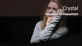  Presentation with domestic abuse - PPT theme featuring distressed-female-teen-victim background and a wine colored foreground