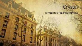  Presentation with old fashioned - Theme with distressed texture - old-fashioned paris france background and a  colored foreground