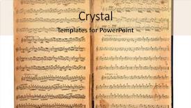  Presentation with music book - Cool new presentation theme with distressed vintage book with music backdrop and a coral colored foreground