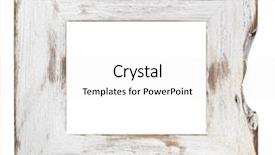  Presentation with picture frame - PPT theme featuring distressed white painted picture frame background and a white colored foreground