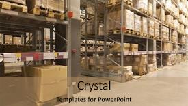  Presentation with warehouse - PPT theme featuring original drawing abstract graphics with the table bottles glasses plates the clear contours of objects abstract background the stamp background and a sky blue colored foreground