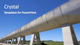  Presentation with canal irrigation - Slides with distribution channel - view of a huge irrigation background and a teal colored foreground