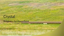  Presentation with water distribution - Amazing presentation theme having distribution mechanism - water pipe in a green backdrop and a yellow colored foreground