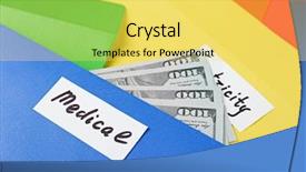 Presentation with financial planning - PPT theme consisting of distribution of money financial planning background and a  colored foreground